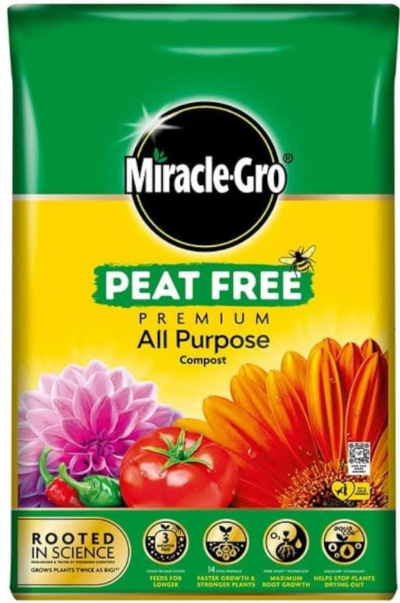 Miracle Gro Peat Free All Purpose Compost 40l